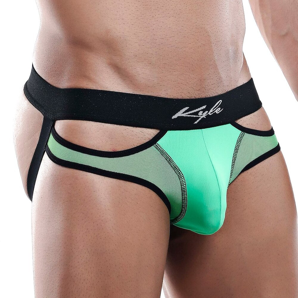 Kyle Mens Jockstrap with Open Front Green