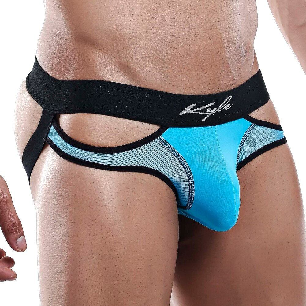 SALE - Kyle Mens Jockstrap with Open Front Turquoise