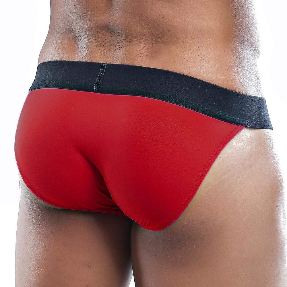 SALE - Mens Kyle Underwear Pouch Bikini Brief Red and Black