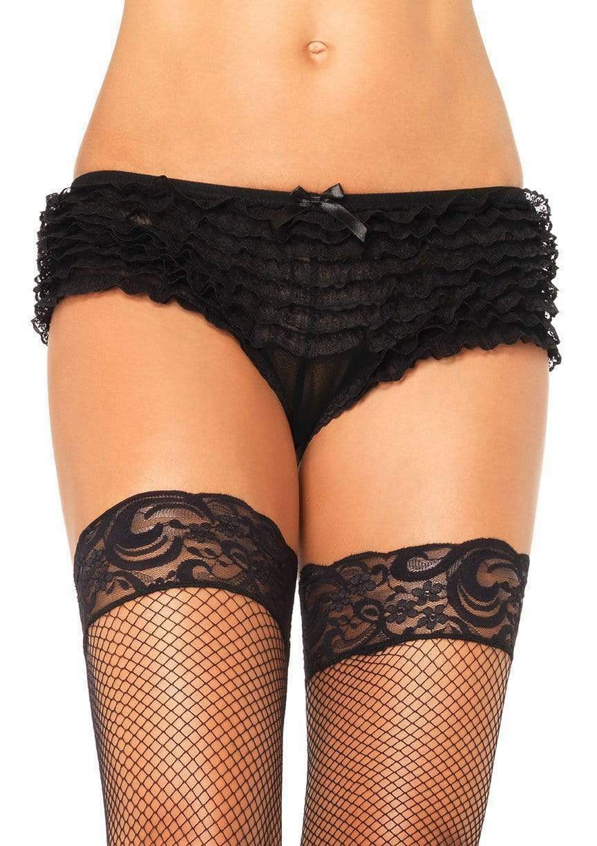 SALE - Lace Ruffle Tanga Shorts for Mens and Women Black