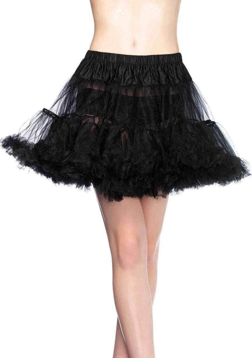 SALE - Mens and Ladies Frilled Mini Petticoat Skirt Black