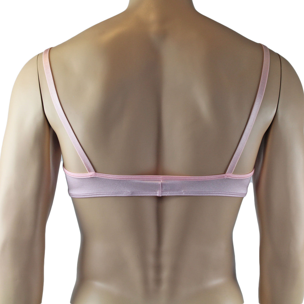 Mens Luxury Bra Top with Beautiful Lace Male Lingerie (pink plus other colours)