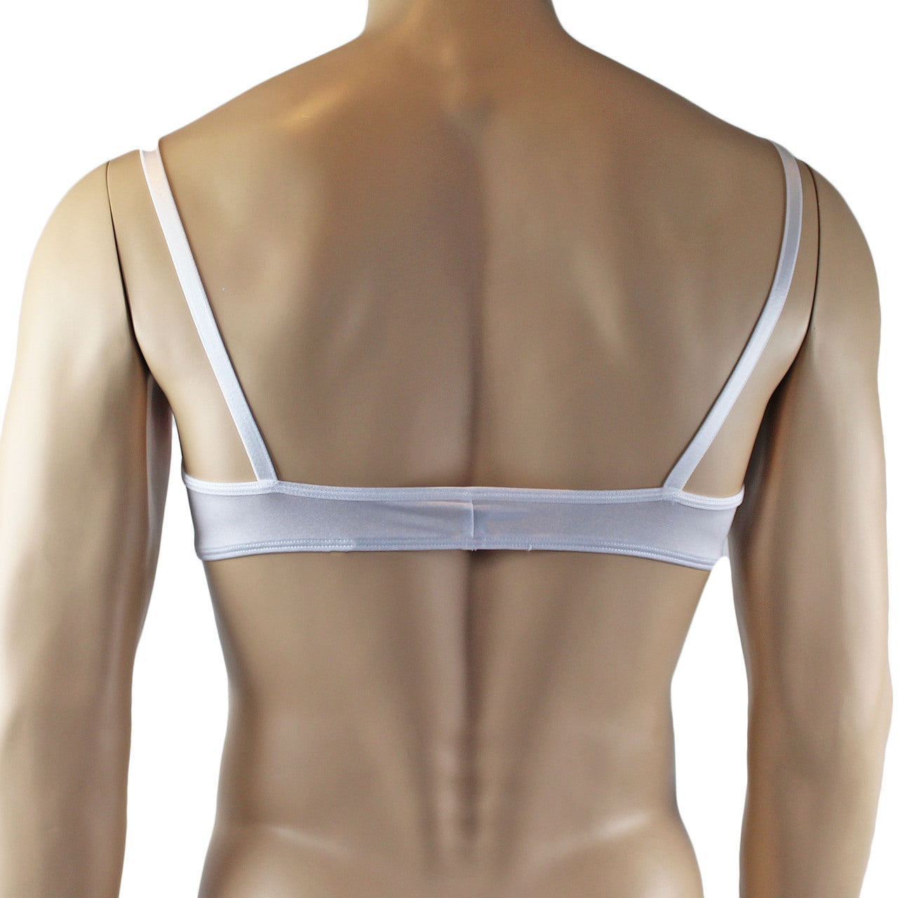 Mens Luxury Bra Top and Bikini Brief with Garters & Stockings (white plus other colours)