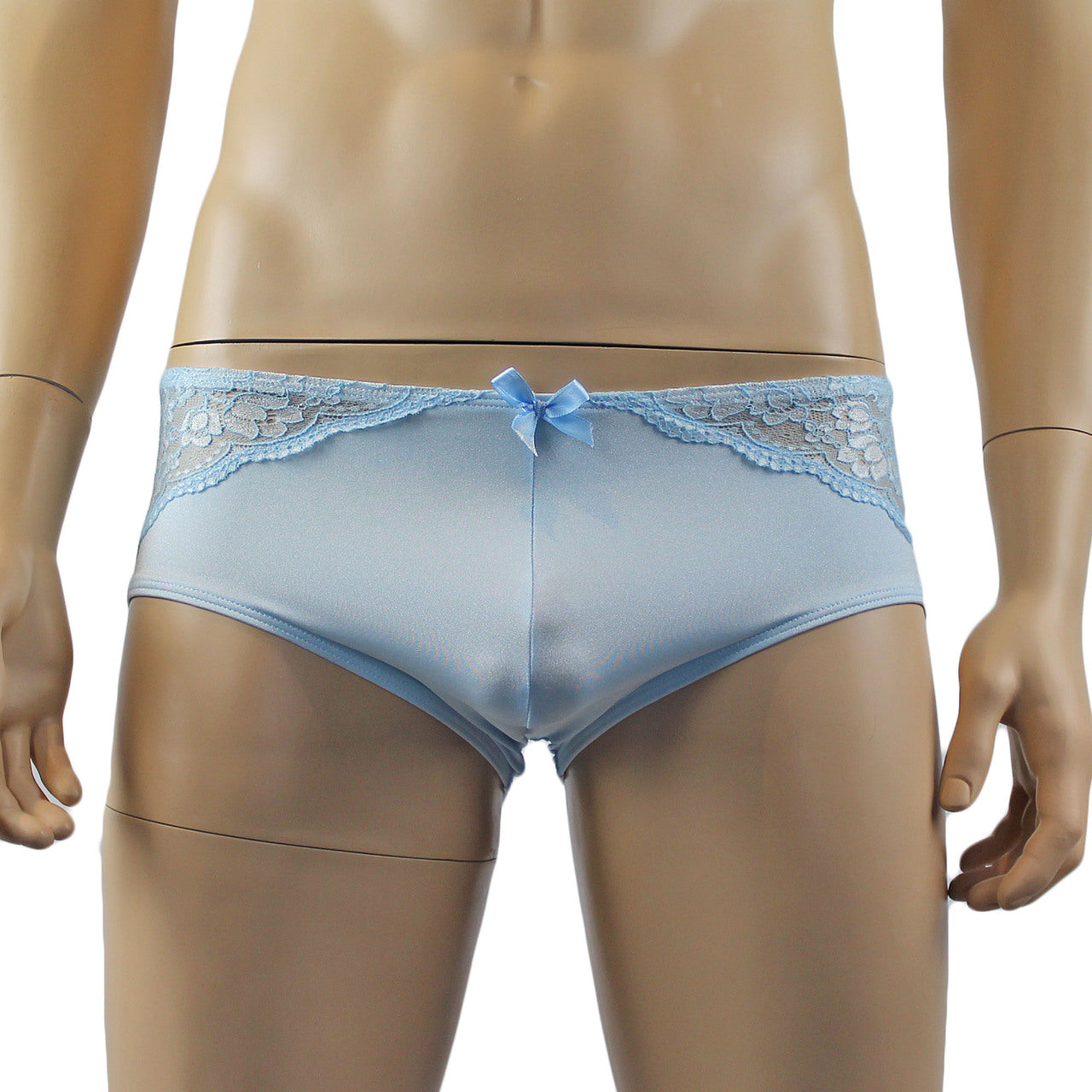 Mens Luxury Stretch Boxer Brief with Beautiful Lace (light blue plus other colours)