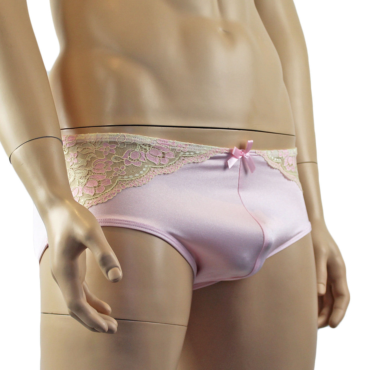 Mens Luxury Stretch Boxer Brief with Beautiful Lace (pink plus other colours)