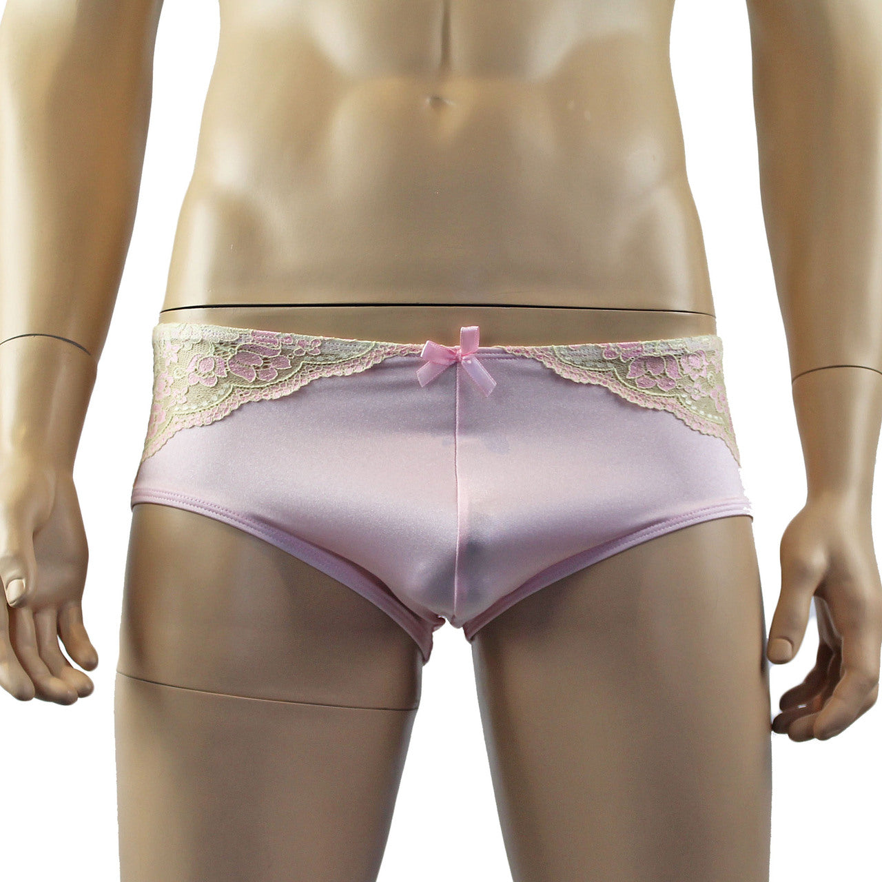 Mens Luxury Stretch Boxer Brief with Beautiful Lace (pink plus other colours)