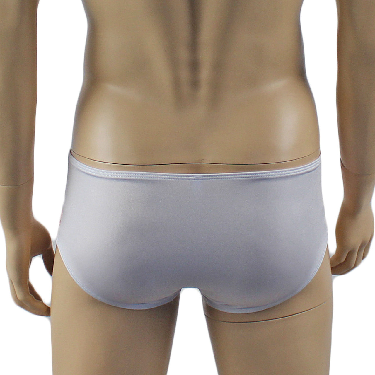 Mens Luxury Mini Bikini Brief with Detachable Garters and Stockings  (white plus other colours