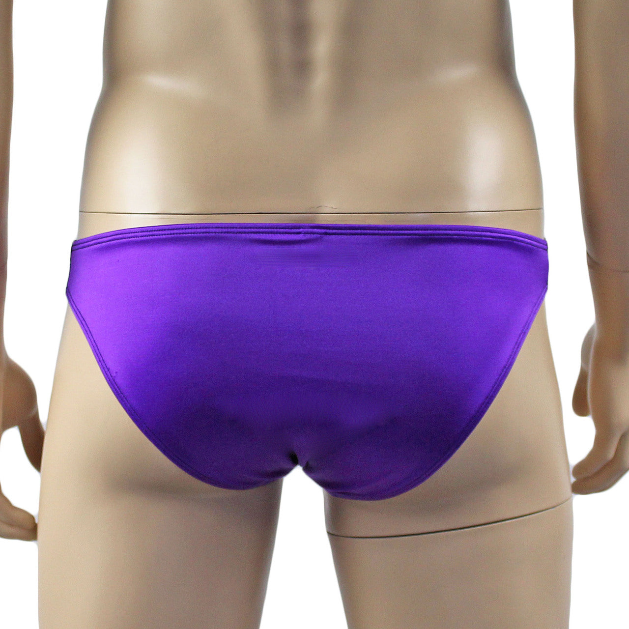 Mens Underwear Lacey Lovelies Classic Bikini Briefs Purple and Black