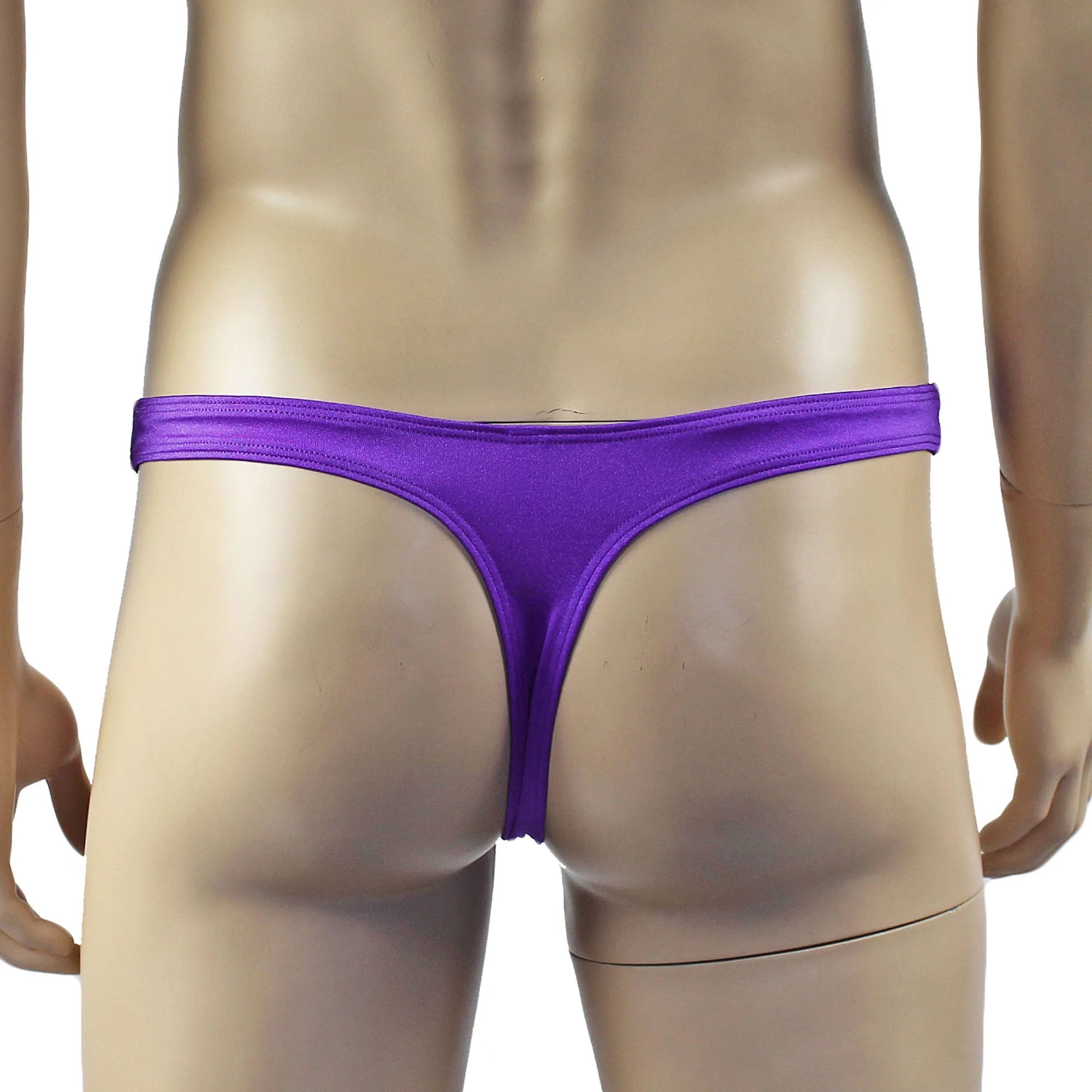 SALE - Mens Mick Stretch Spandex Low Rise Thong Purple