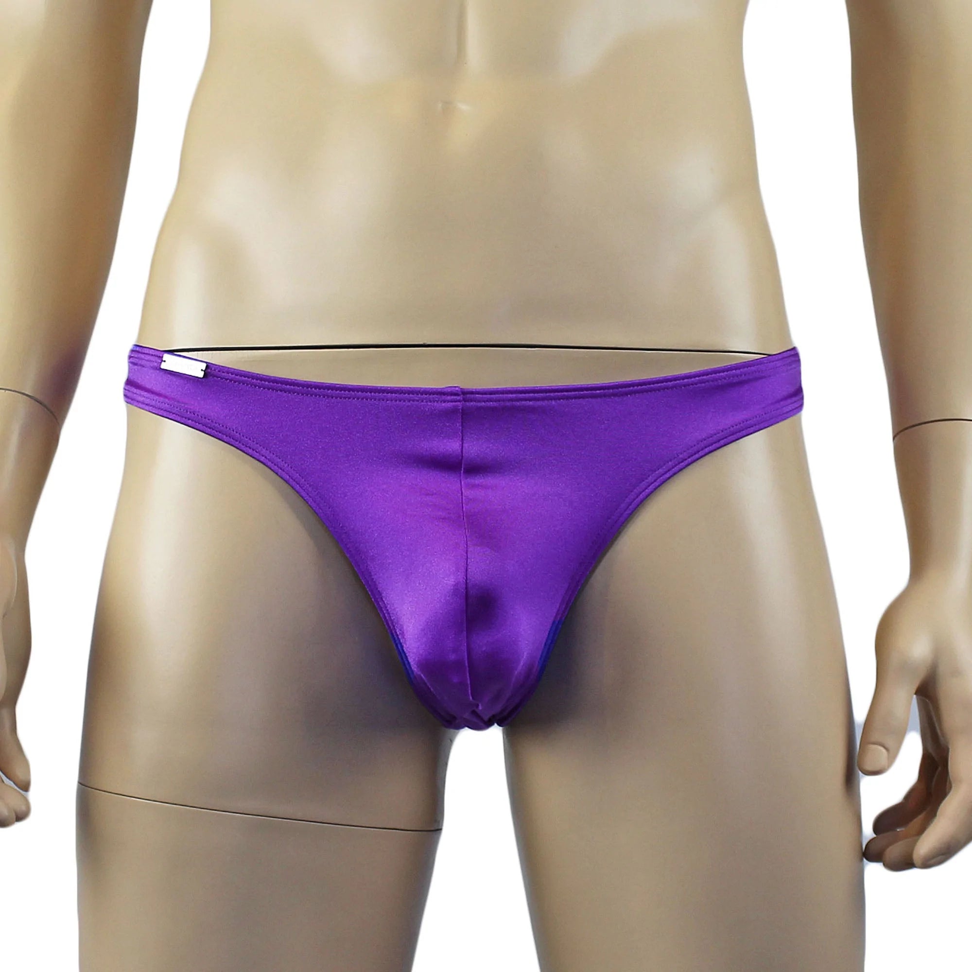 SALE - Mens Mick Stretch Spandex Low Rise Thong Purple
