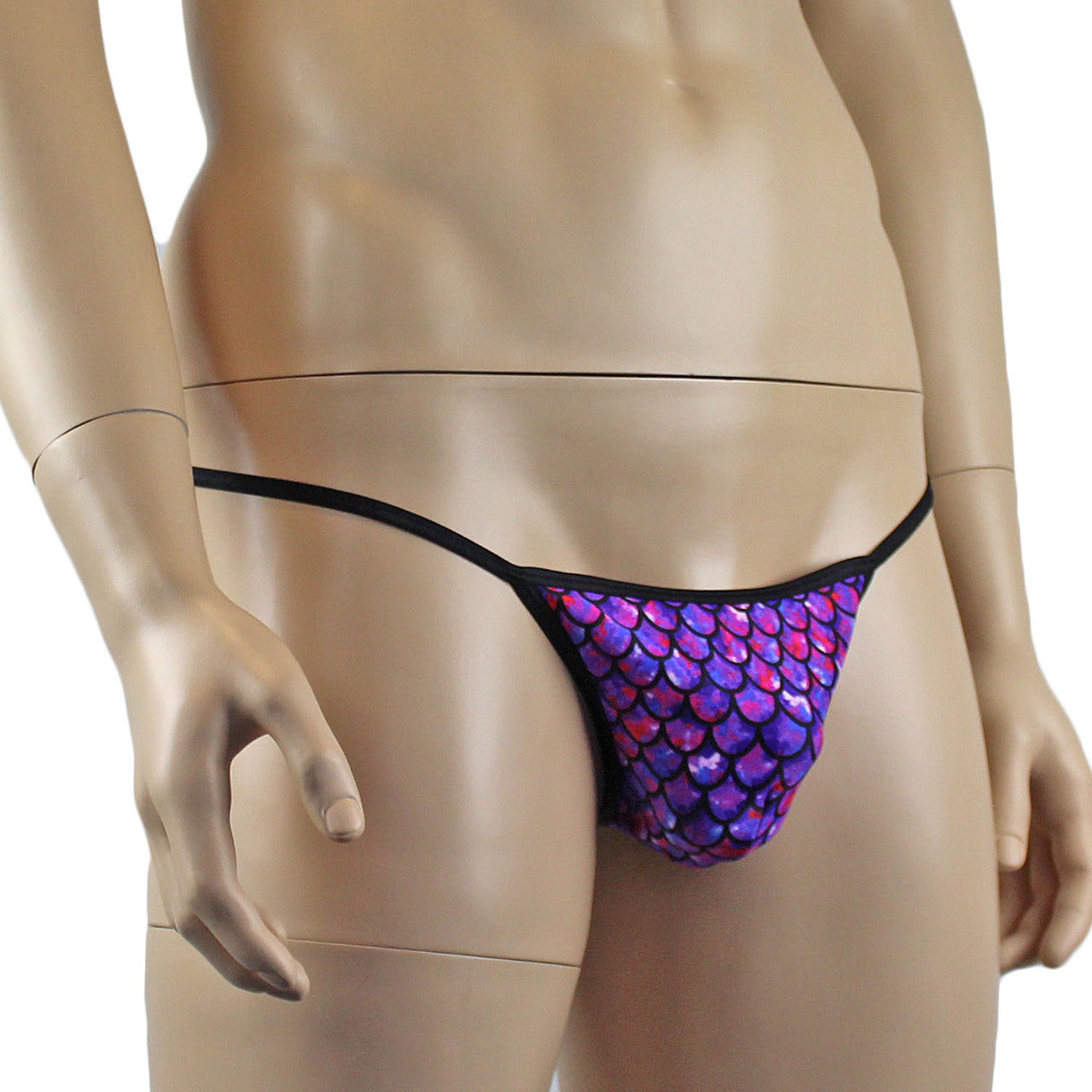 Mens Merman Aqua Man Pouch G string Purple