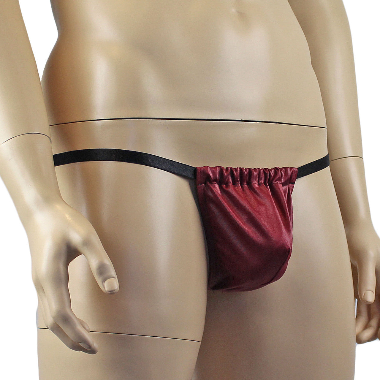 Male Oil Wetlook Pouch G string (burgundy plus other colours)