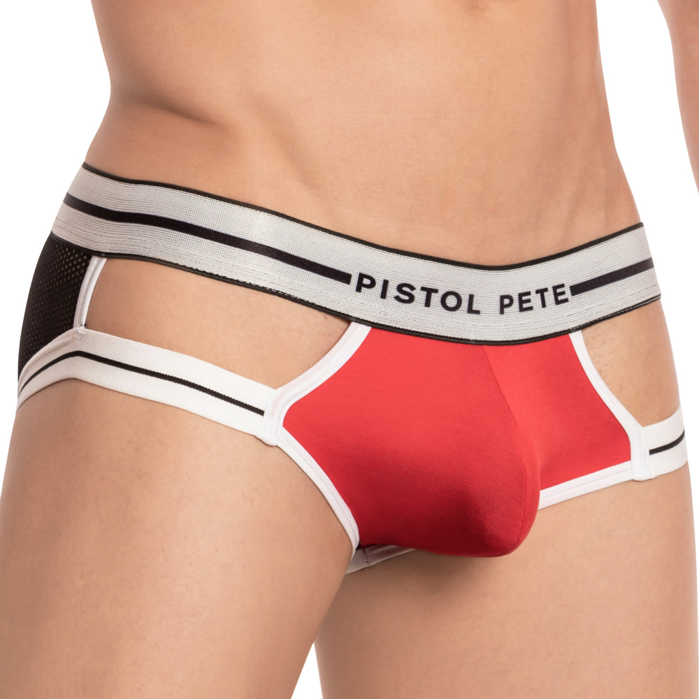 Pistol Pete PPJ025 Deluxe Bikini Brief Red & Black