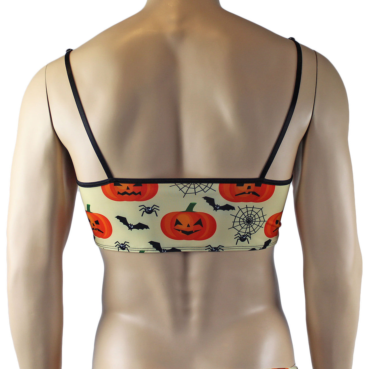 Mens Halloween Pumpkin Faces, Spiders and Bats Camisole Top