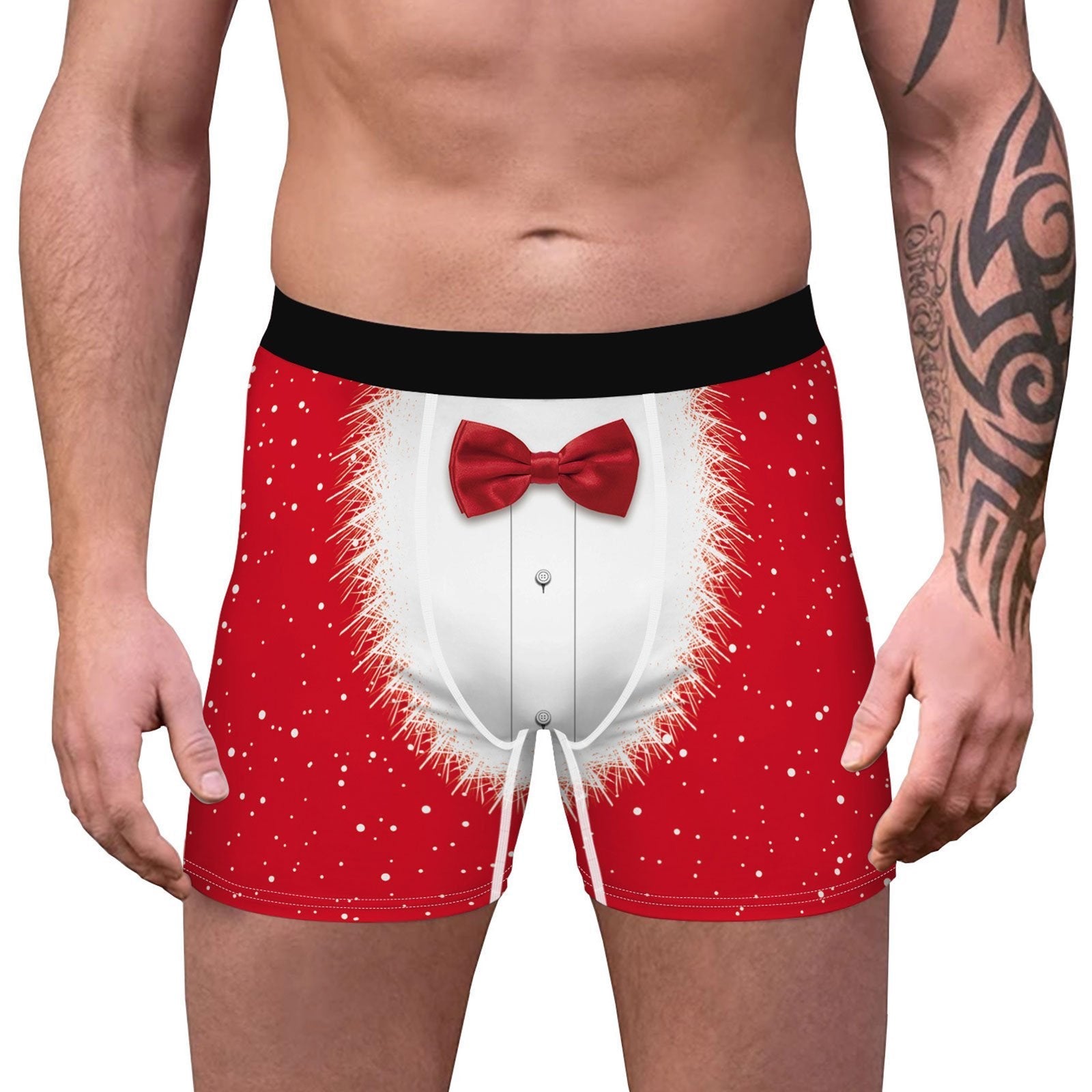 SALE - XMAS GIFT - Mens Christmas Printed Boxer Shorts Holiday Underwear