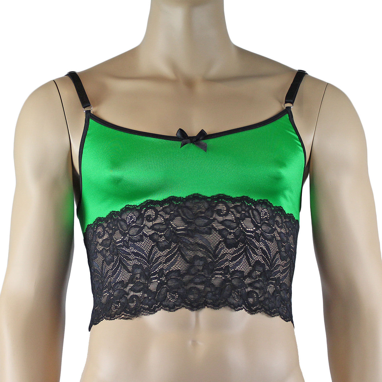 Mens Risque Camisole Bra Top (green and black plus other colours)