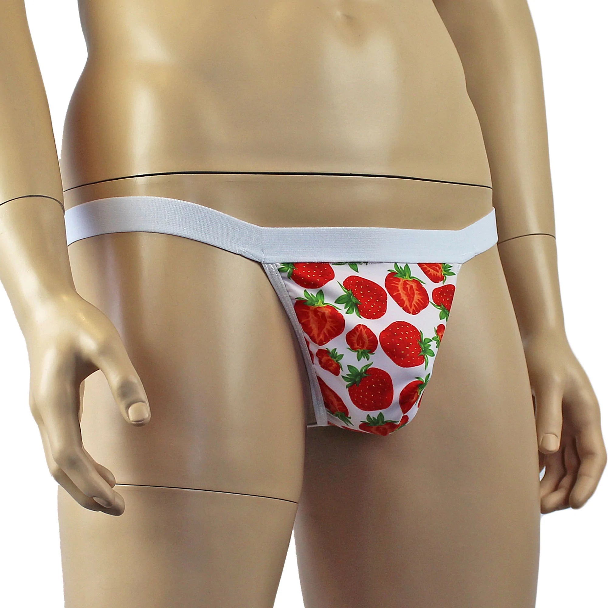 SALE - Male Stawberry Print Pouch G string with Band