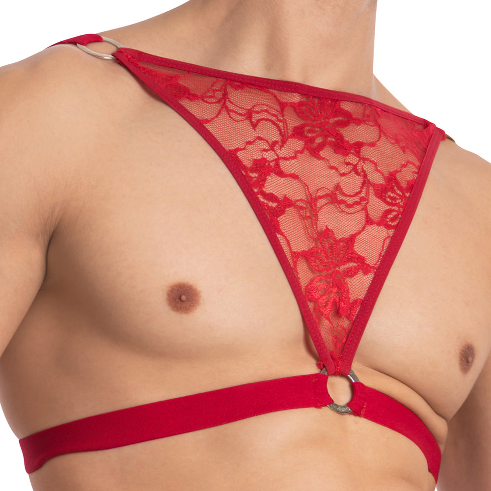 Secret Male Triad Lace Harness Red