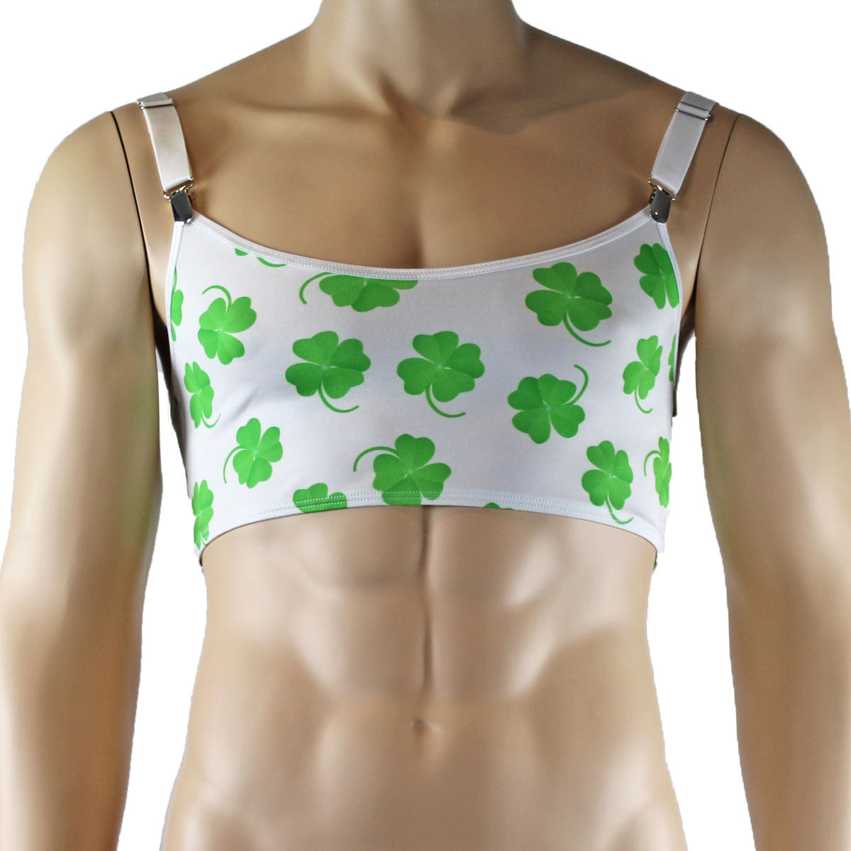 Mens and Womens St Patricks Day Lucky 4 Leaf Clover Crop Top
