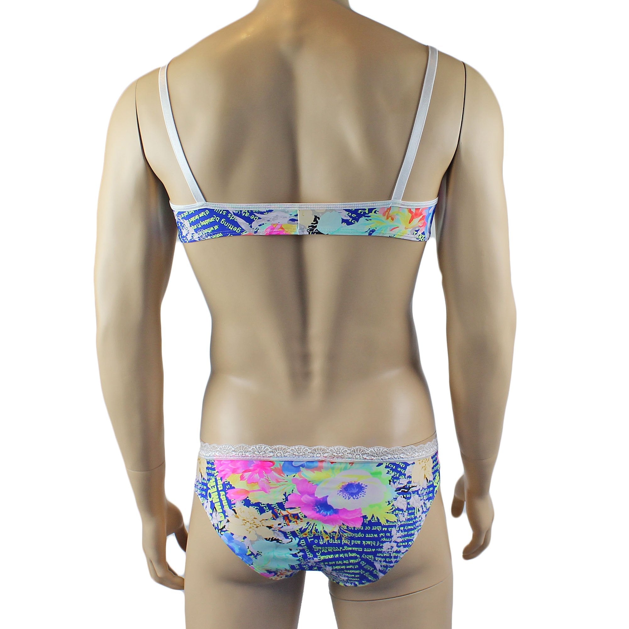 Mens Suzanne Floral Bra Top & Bikini Brief