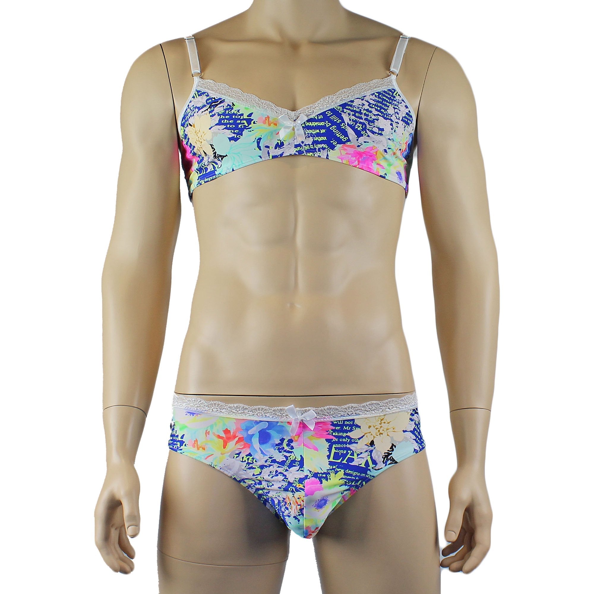 Mens Suzanne Floral Bra Top & Bikini Brief