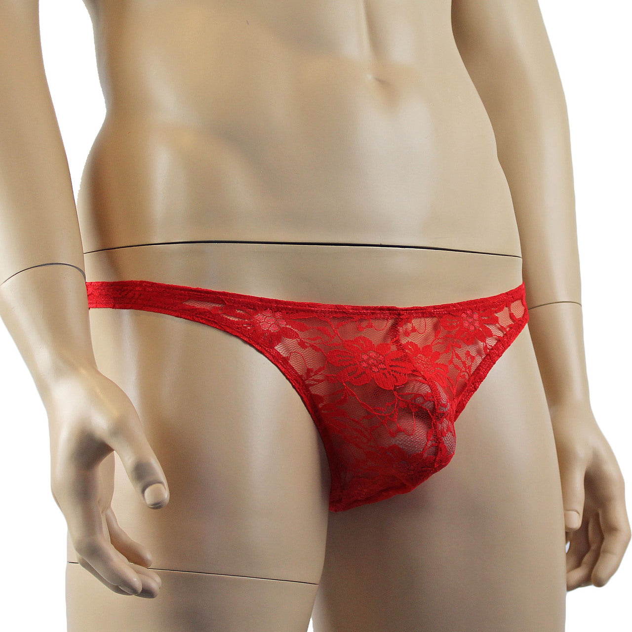 Mens Lingerie Lace Thong G string (red plus other colours)