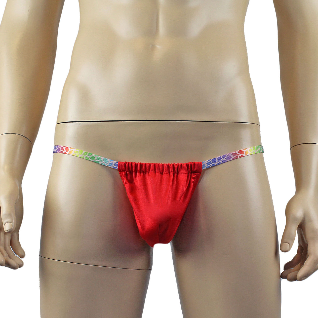 Mens Wild Colourful Adjustable Ball Bag Pouch G string Underwear (red plus other colours)