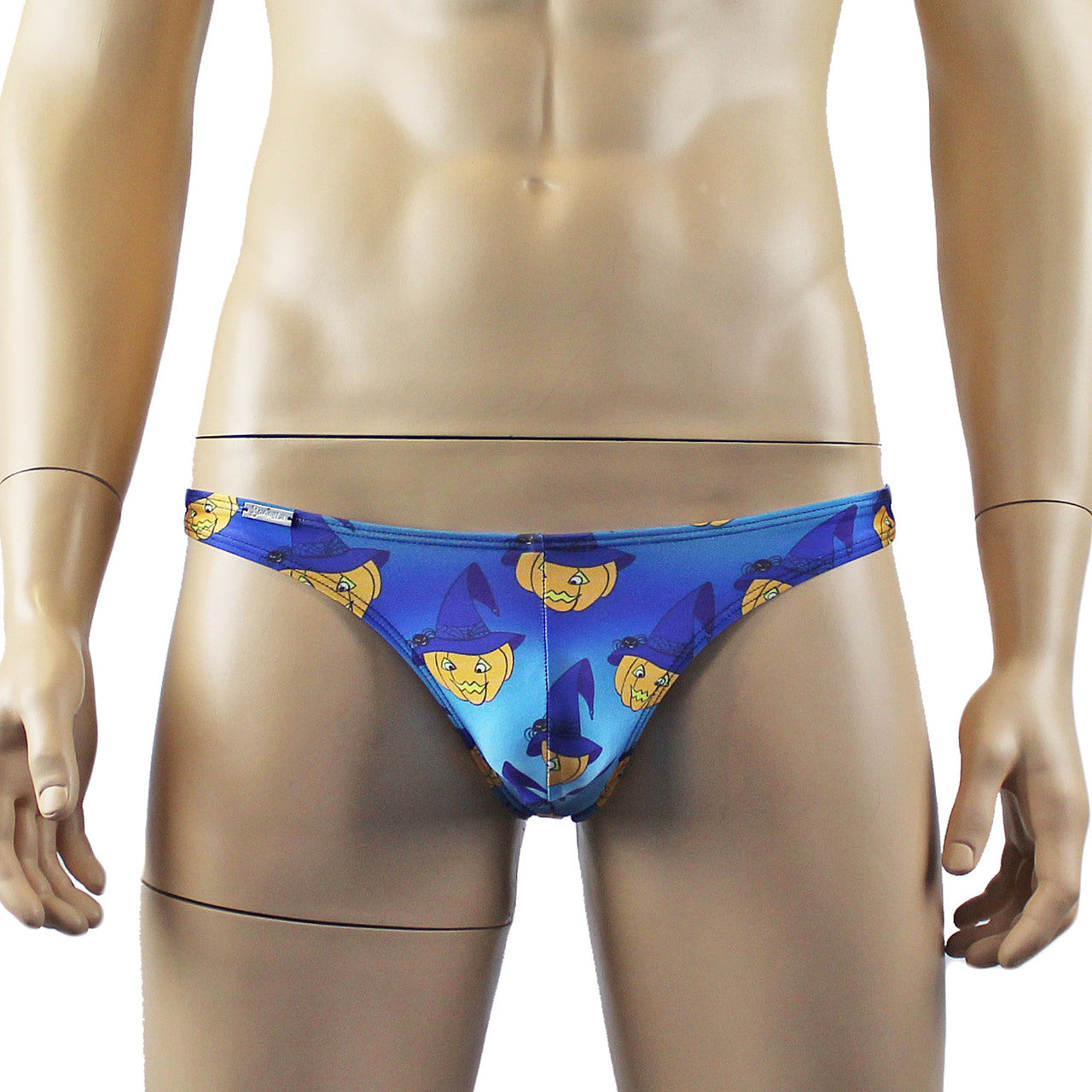 Mens Halloween Witches Pumpkin Face Mini G string Thong