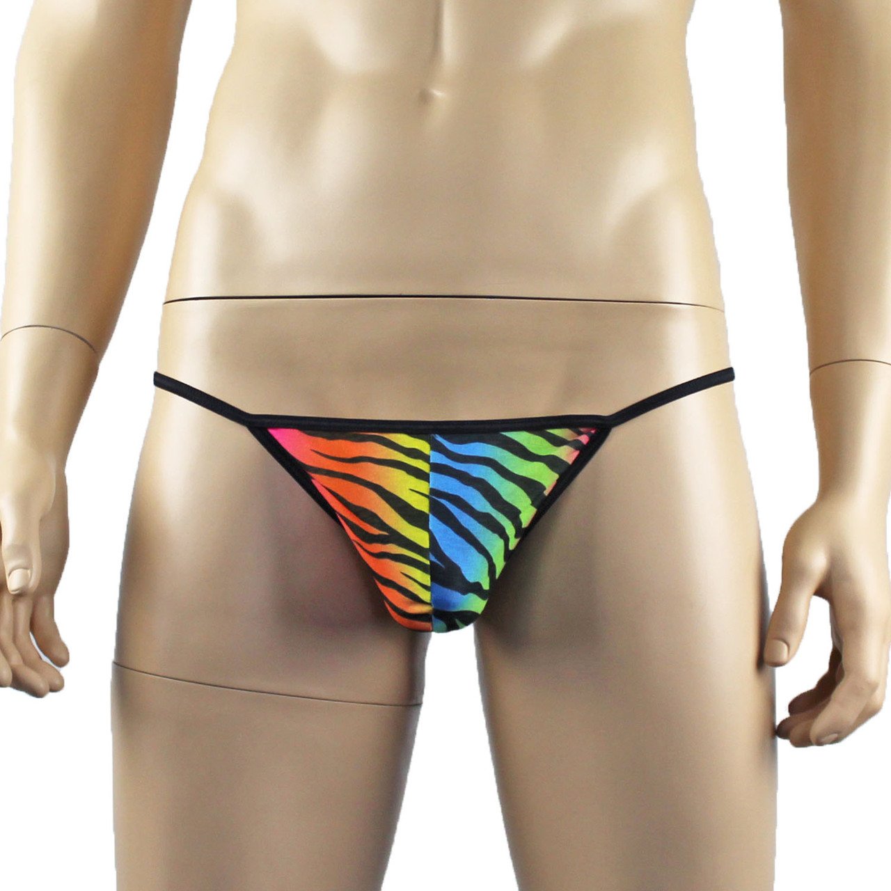 Mens Zebra Gay Pride Festival Pouch G string